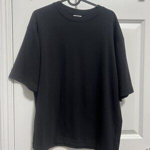 Uniqlo U Airism T Shirt Men’s Black Oversized Tee